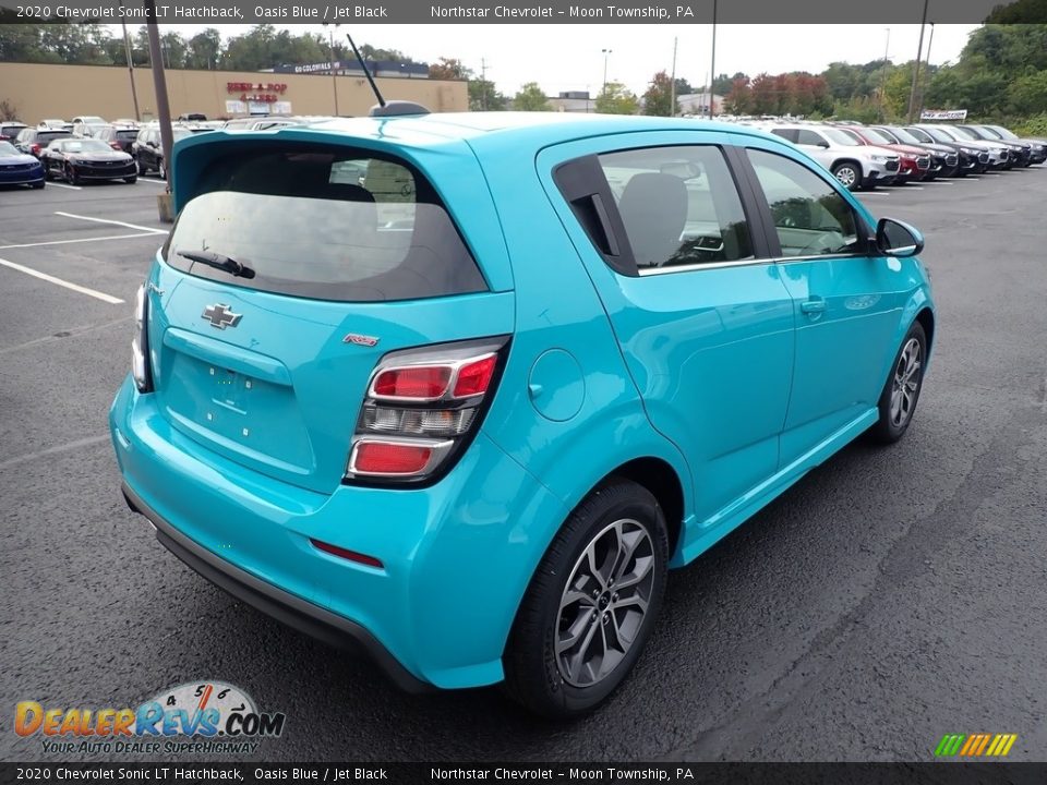 2020 Chevrolet Sonic LT Hatchback Oasis Blue / Jet Black Photo #6
