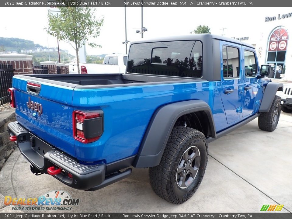 2021 Jeep Gladiator Rubicon 4x4 Hydro Blue Pearl / Black Photo #4