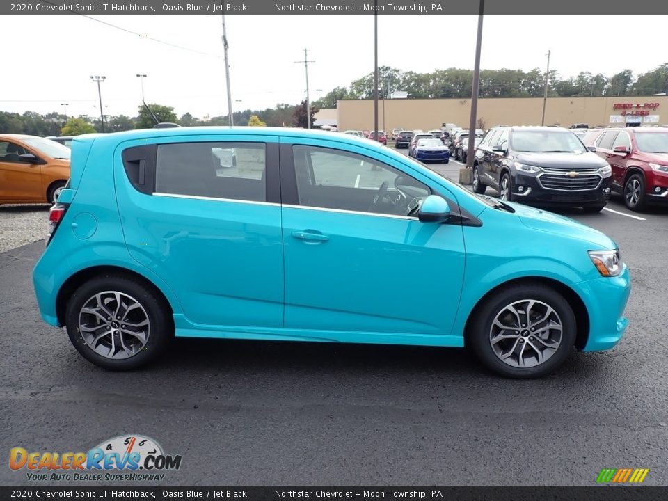 Oasis Blue 2020 Chevrolet Sonic LT Hatchback Photo #7