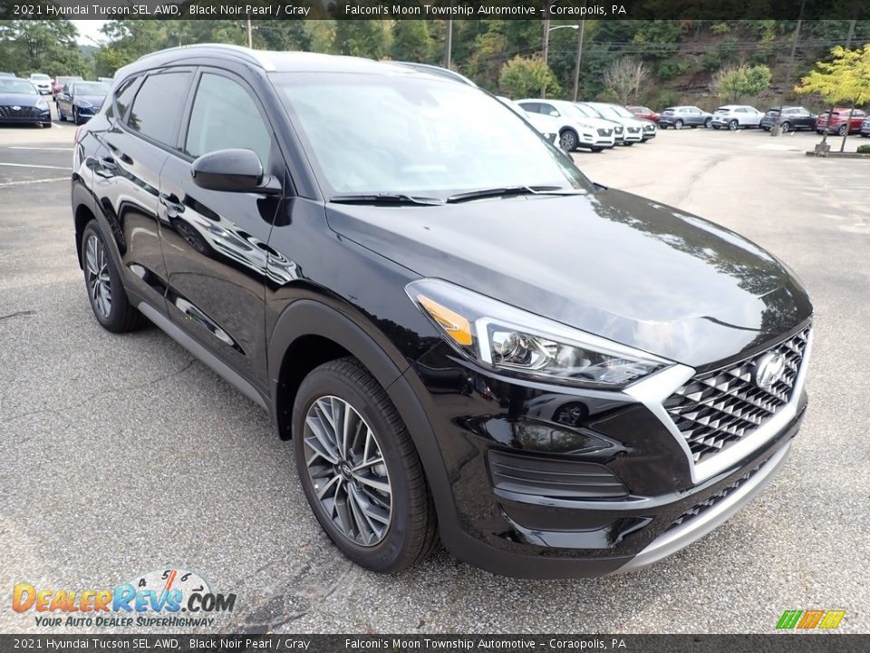 2021 Hyundai Tucson SEL AWD Black Noir Pearl / Gray Photo #3