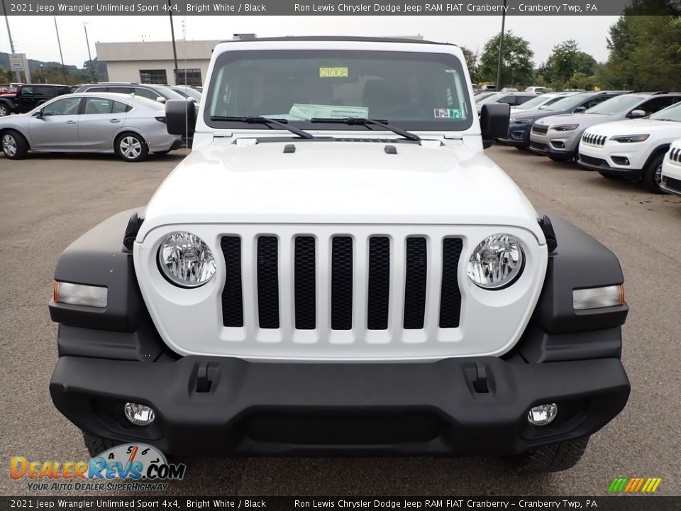 2021 Jeep Wrangler Unlimited Sport 4x4 Bright White / Black Photo #2