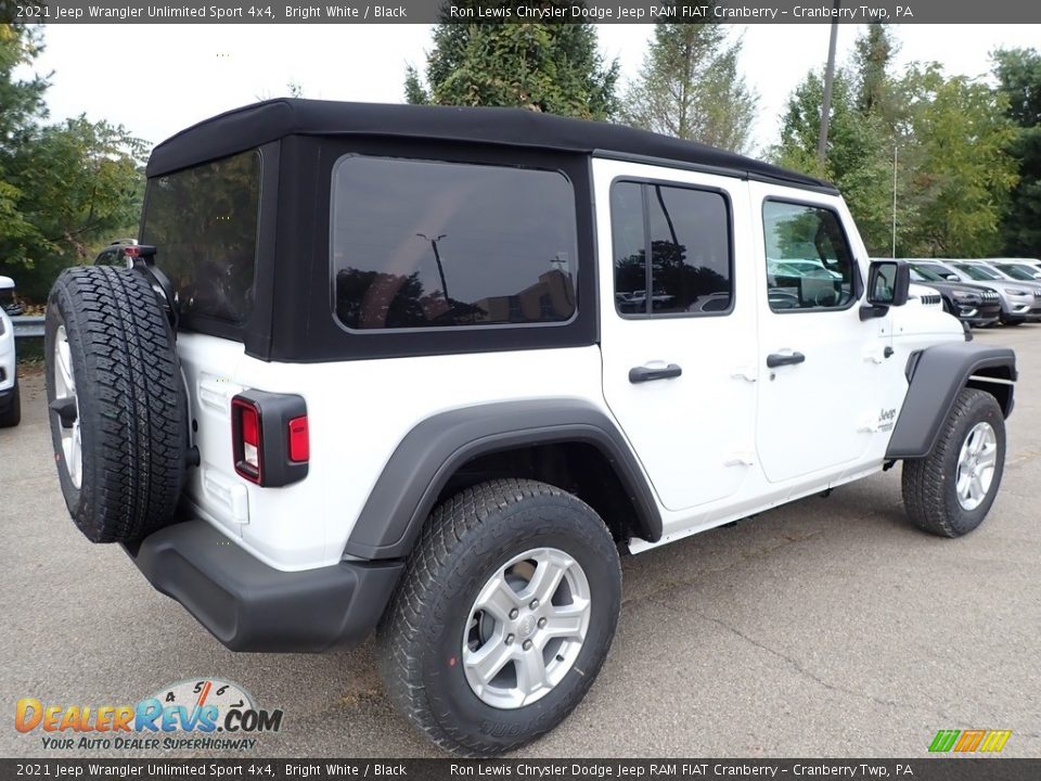 2021 Jeep Wrangler Unlimited Sport 4x4 Bright White / Black Photo #5