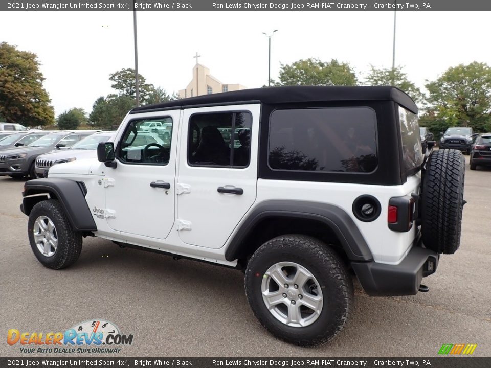 2021 Jeep Wrangler Unlimited Sport 4x4 Bright White / Black Photo #8