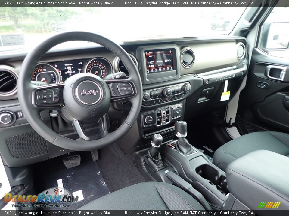 Black Interior - 2021 Jeep Wrangler Unlimited Sport 4x4 Photo #14
