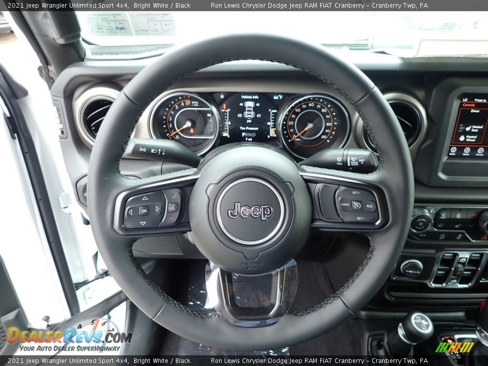 2021 Jeep Wrangler Unlimited Sport 4x4 Bright White / Black Photo #16