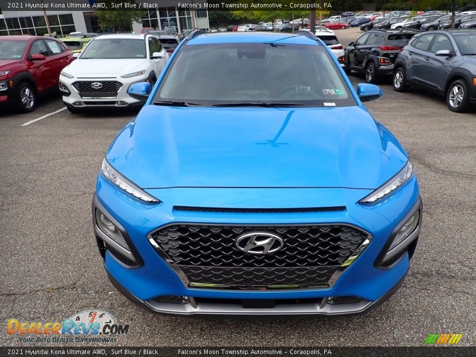 2021 Hyundai Kona Ultimate AWD Surf Blue / Black Photo #4