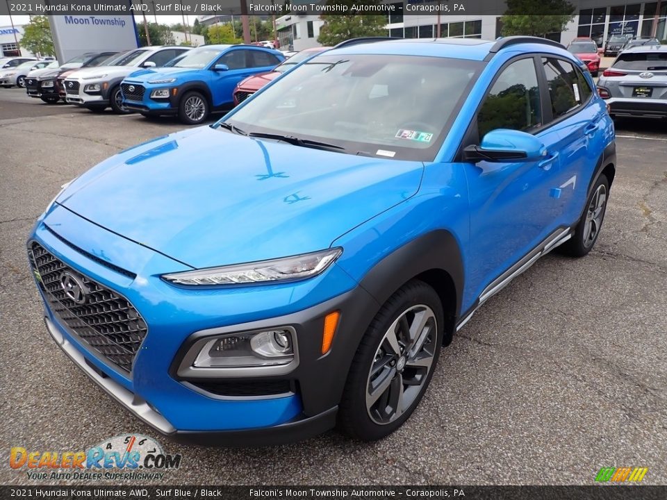 2021 Hyundai Kona Ultimate AWD Surf Blue / Black Photo #5