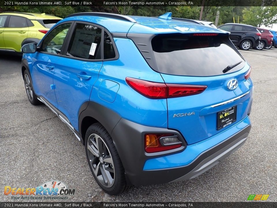 2021 Hyundai Kona Ultimate AWD Surf Blue / Black Photo #6