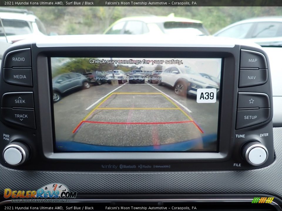 2021 Hyundai Kona Ultimate AWD Surf Blue / Black Photo #14