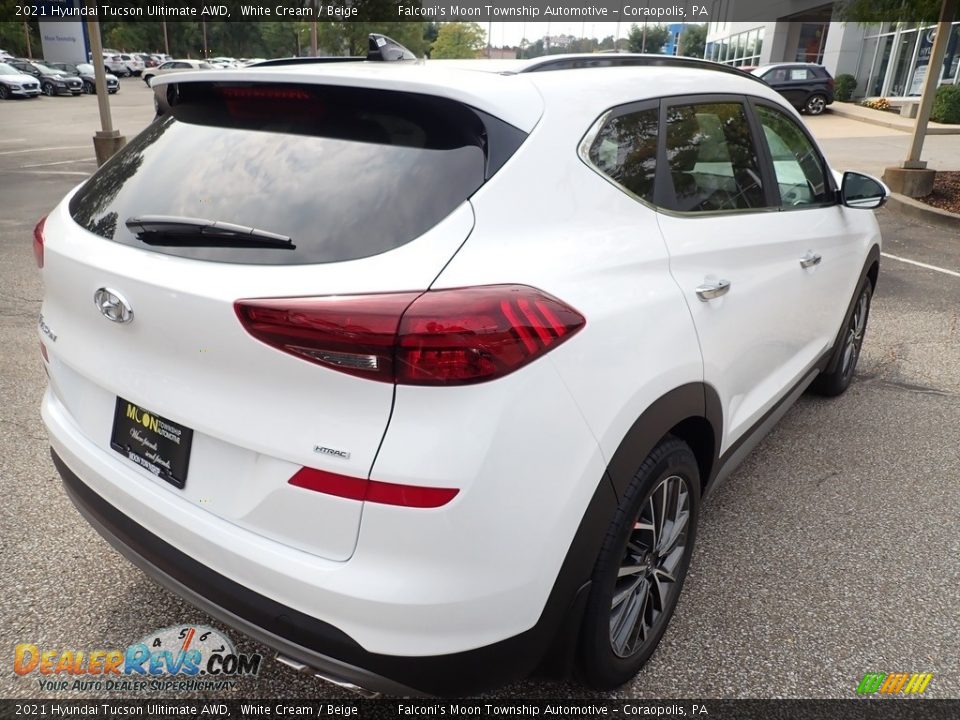 2021 Hyundai Tucson Ulitimate AWD White Cream / Beige Photo #2