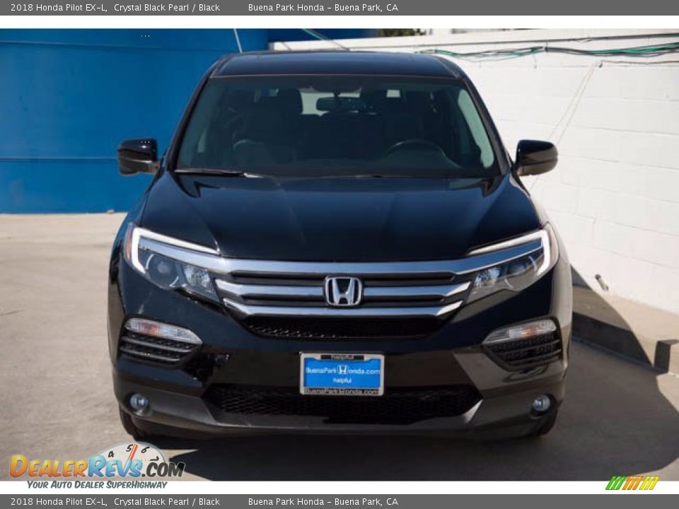 2018 Honda Pilot EX-L Crystal Black Pearl / Black Photo #7