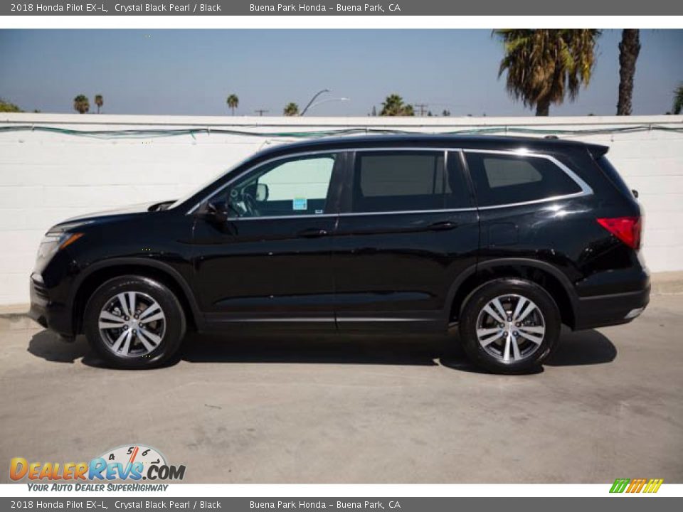 2018 Honda Pilot EX-L Crystal Black Pearl / Black Photo #8