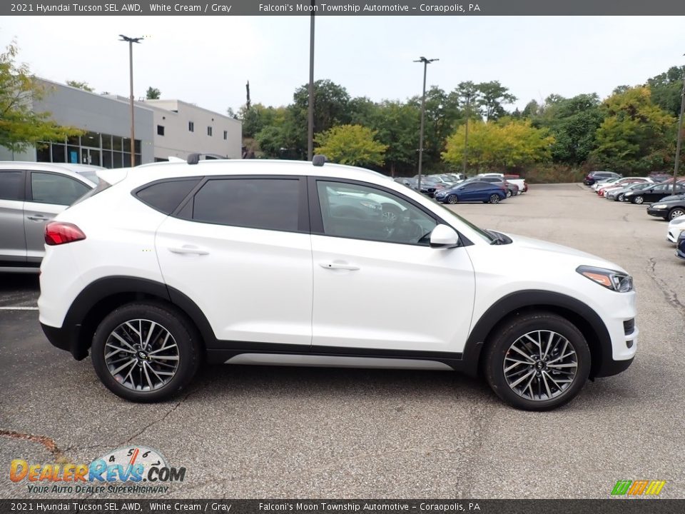 White Cream 2021 Hyundai Tucson SEL AWD Photo #1