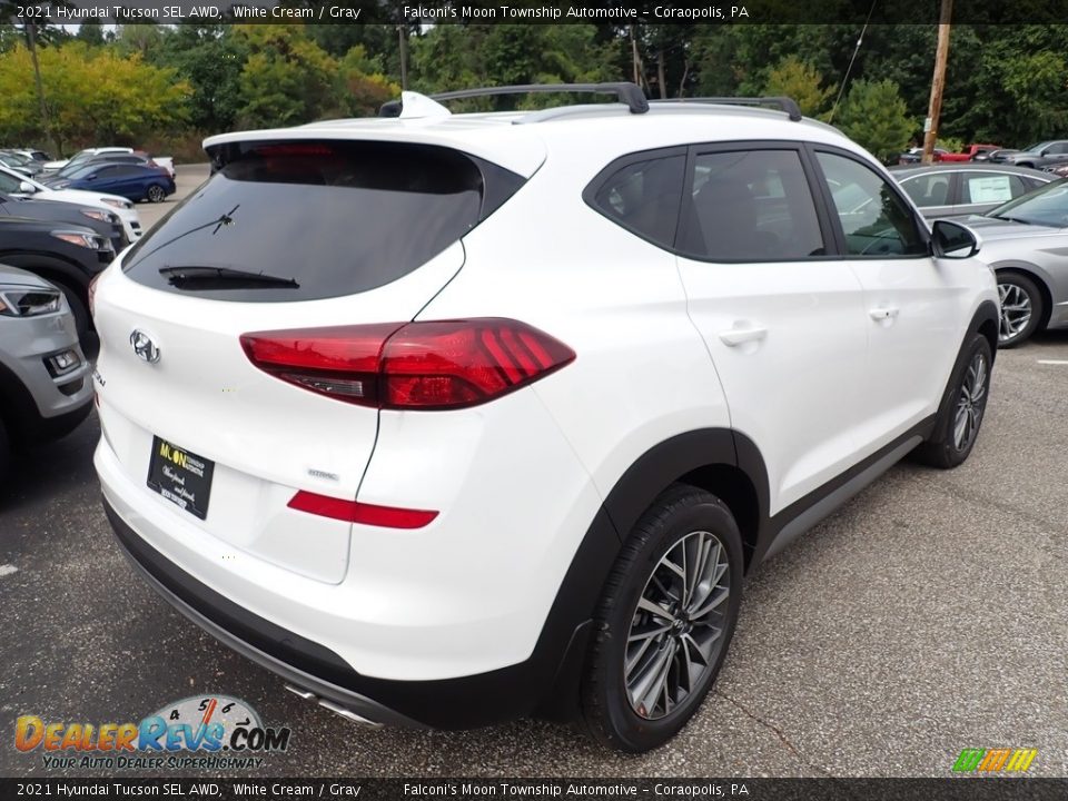 2021 Hyundai Tucson SEL AWD White Cream / Gray Photo #2