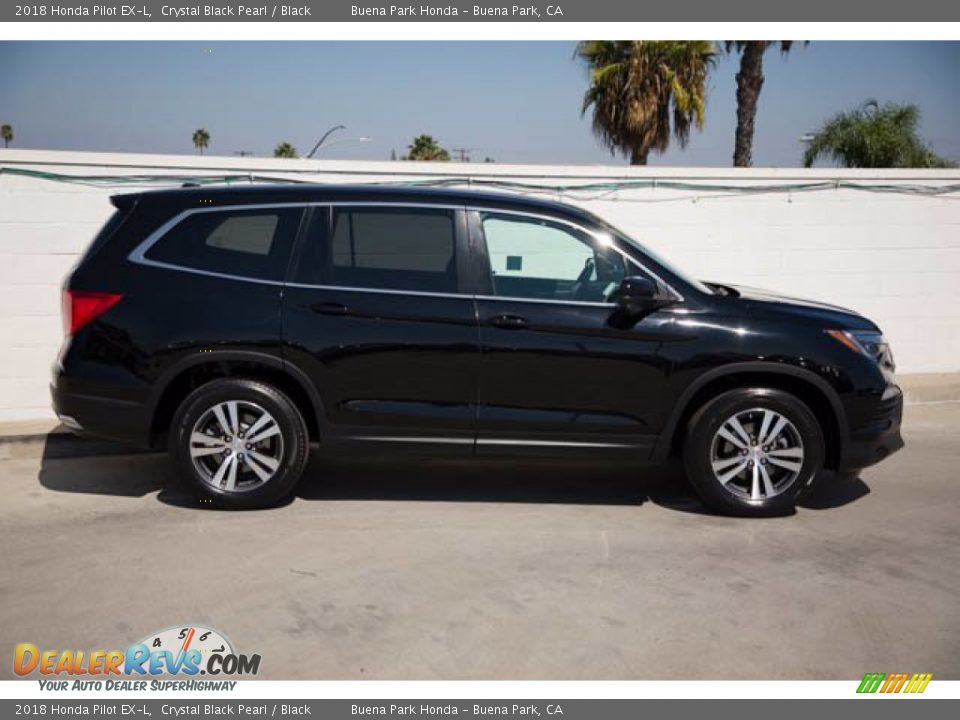 2018 Honda Pilot EX-L Crystal Black Pearl / Black Photo #12