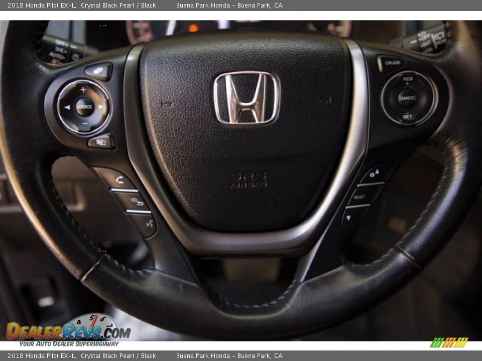 2018 Honda Pilot EX-L Crystal Black Pearl / Black Photo #13