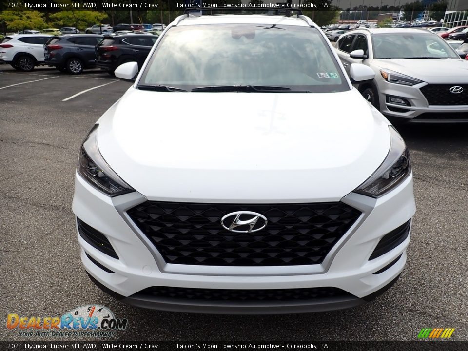 2021 Hyundai Tucson SEL AWD White Cream / Gray Photo #4