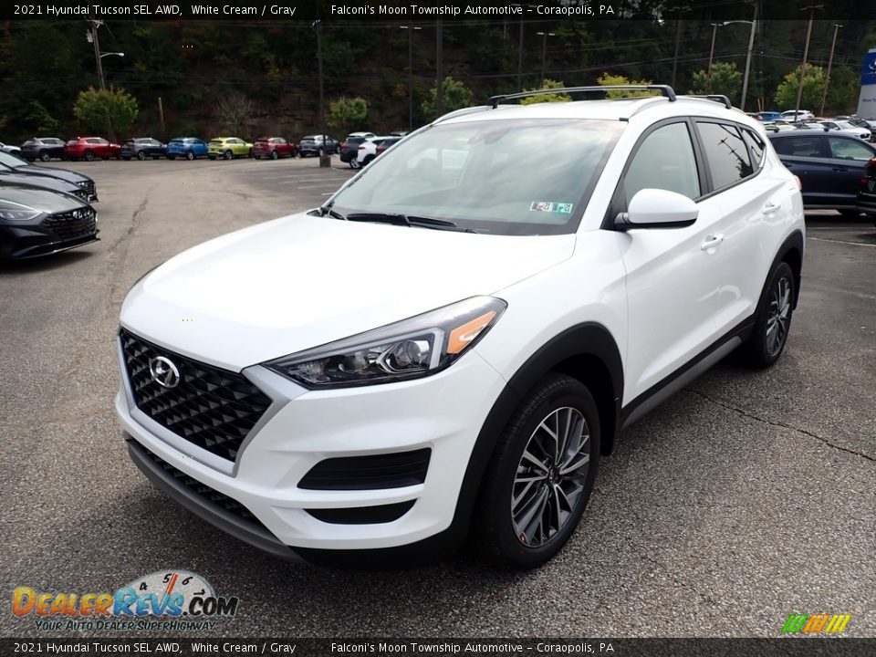 2021 Hyundai Tucson SEL AWD White Cream / Gray Photo #5