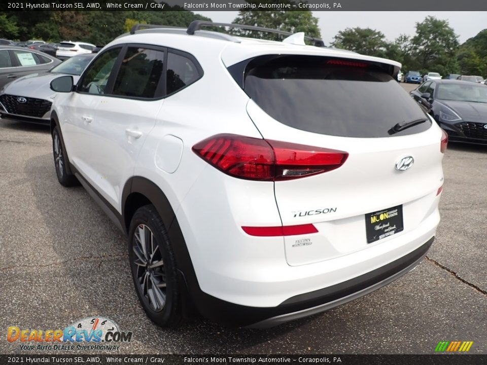 2021 Hyundai Tucson SEL AWD White Cream / Gray Photo #6