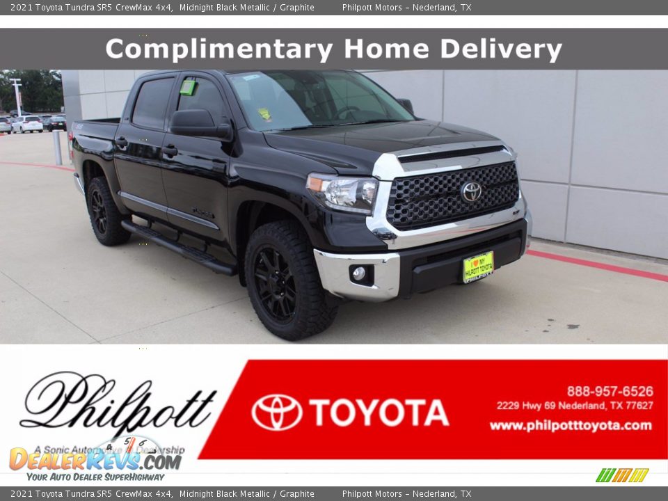 2021 Toyota Tundra SR5 CrewMax 4x4 Midnight Black Metallic / Graphite Photo #1