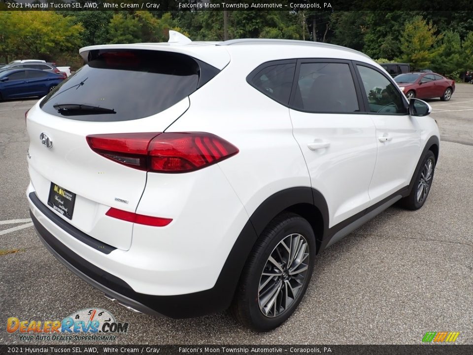 2021 Hyundai Tucson SEL AWD White Cream / Gray Photo #2