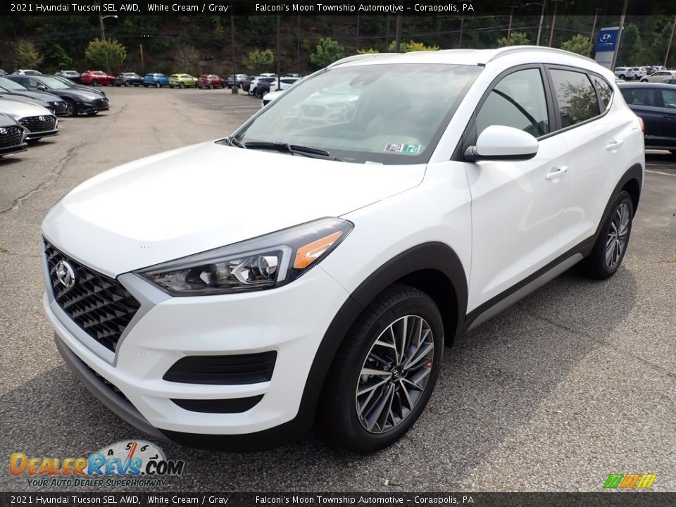 2021 Hyundai Tucson SEL AWD White Cream / Gray Photo #5