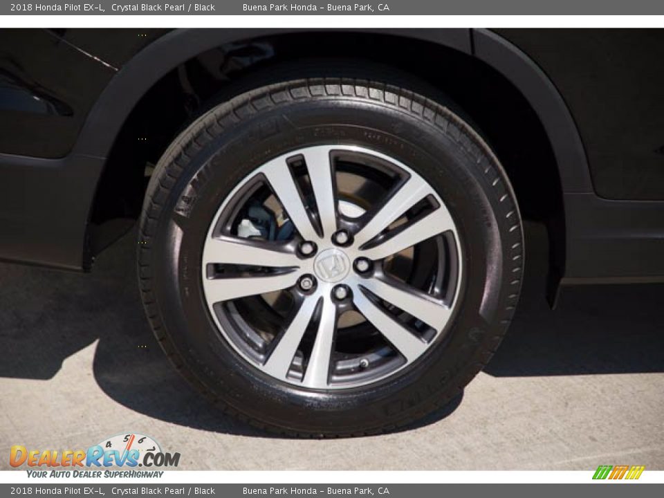 2018 Honda Pilot EX-L Crystal Black Pearl / Black Photo #36