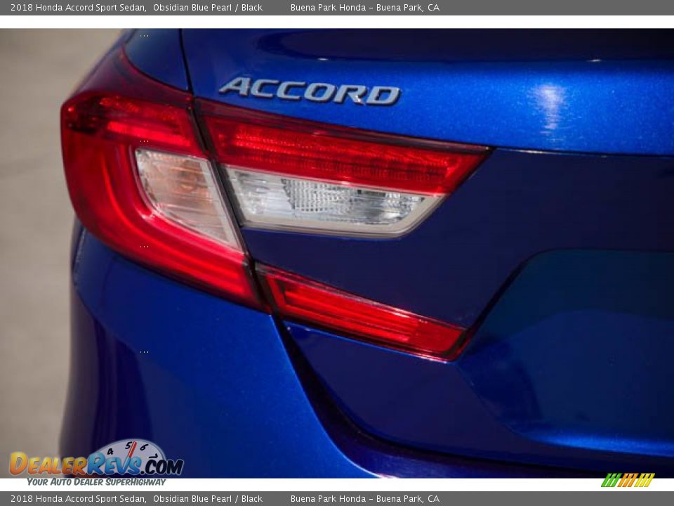 2018 Honda Accord Sport Sedan Obsidian Blue Pearl / Black Photo #10