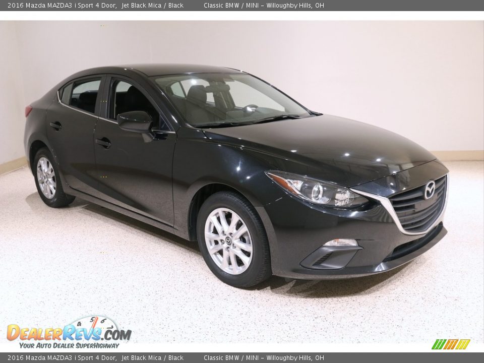 2016 Mazda MAZDA3 i Sport 4 Door Jet Black Mica / Black Photo #1