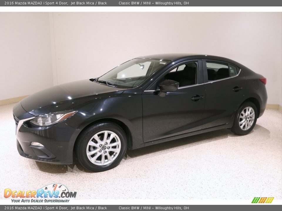 2016 Mazda MAZDA3 i Sport 4 Door Jet Black Mica / Black Photo #3