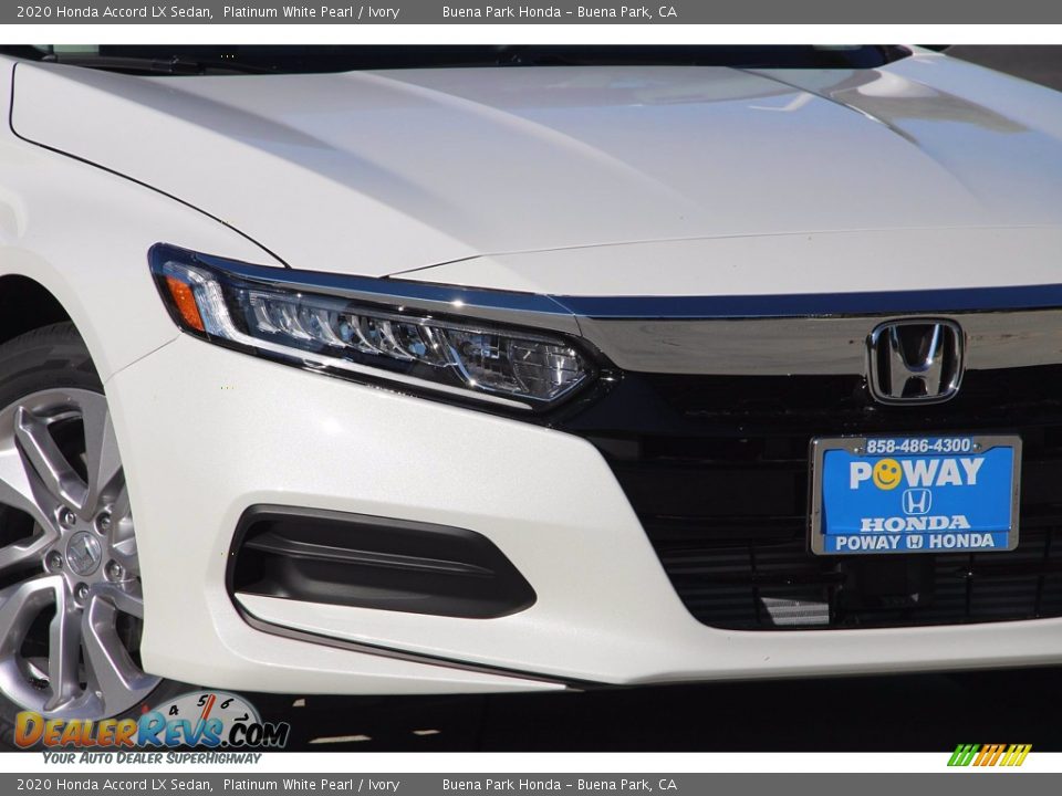 2020 Honda Accord LX Sedan Platinum White Pearl / Ivory Photo #3