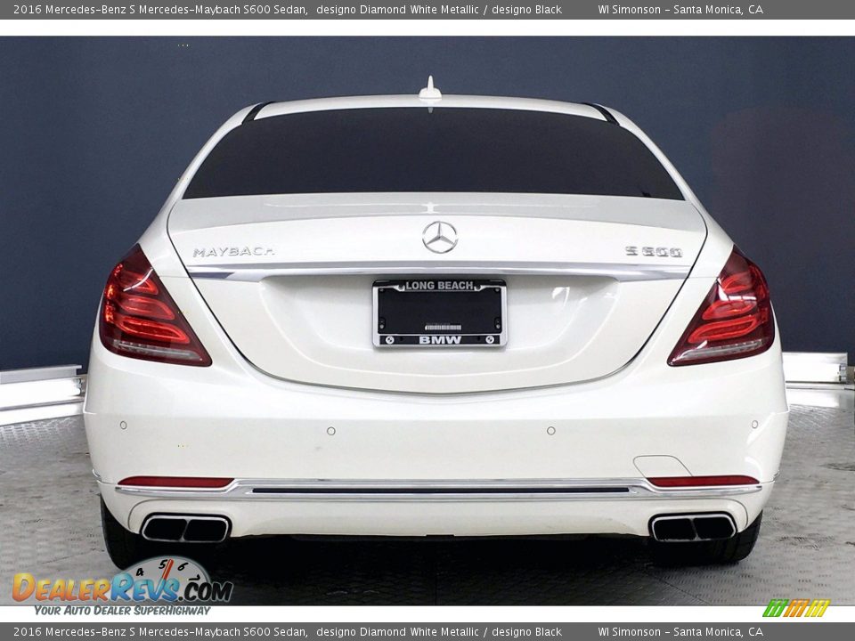 2016 Mercedes-Benz S Mercedes-Maybach S600 Sedan designo Diamond White Metallic / designo Black Photo #3