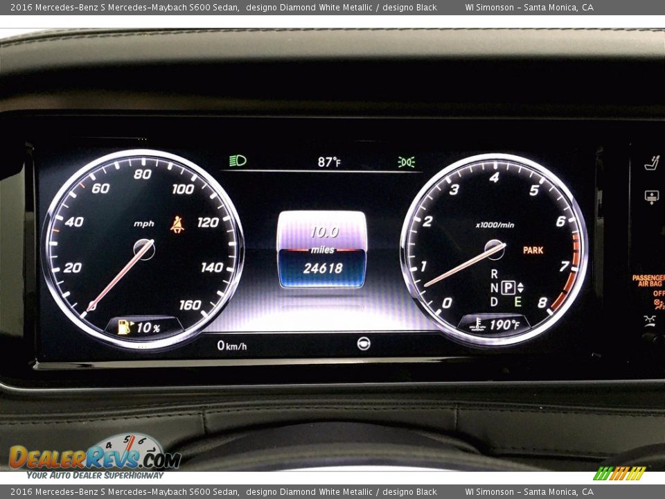 2016 Mercedes-Benz S Mercedes-Maybach S600 Sedan Gauges Photo #20