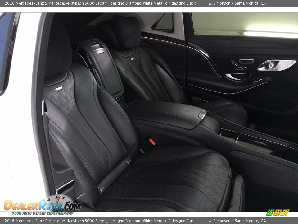 Rear Seat of 2016 Mercedes-Benz S Mercedes-Maybach S600 Sedan Photo #29