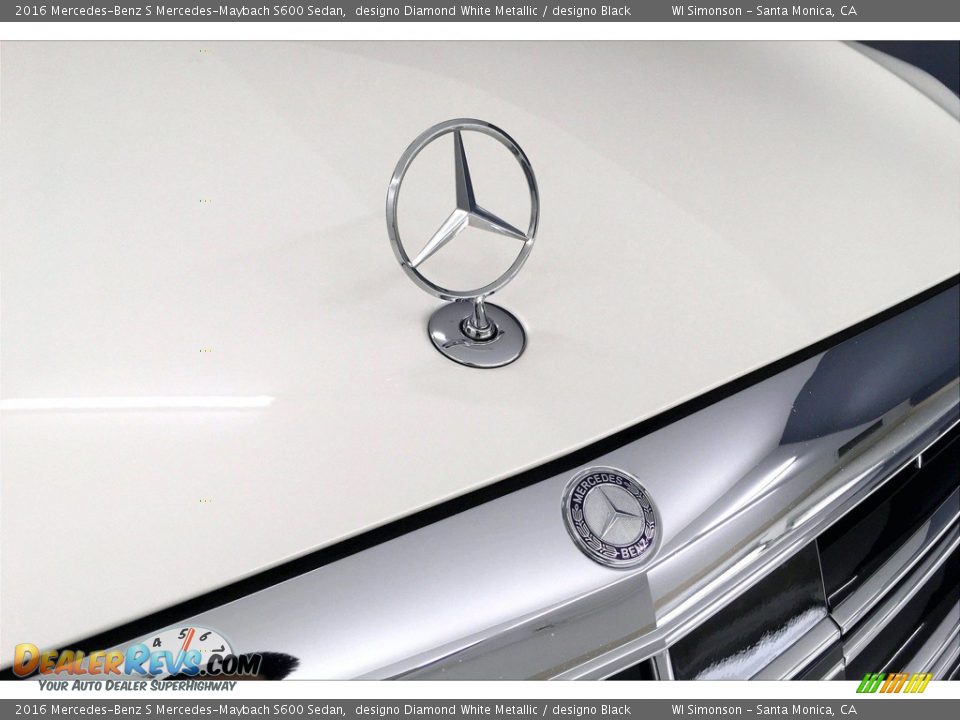 2016 Mercedes-Benz S Mercedes-Maybach S600 Sedan designo Diamond White Metallic / designo Black Photo #33