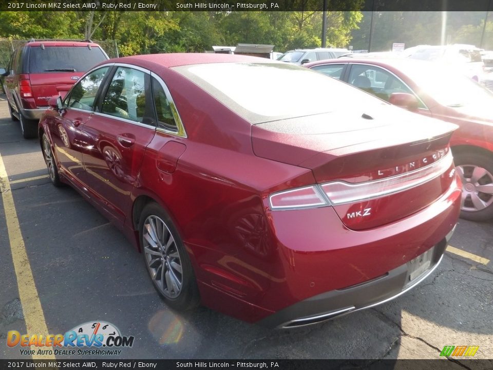 2017 Lincoln MKZ Select AWD Ruby Red / Ebony Photo #2