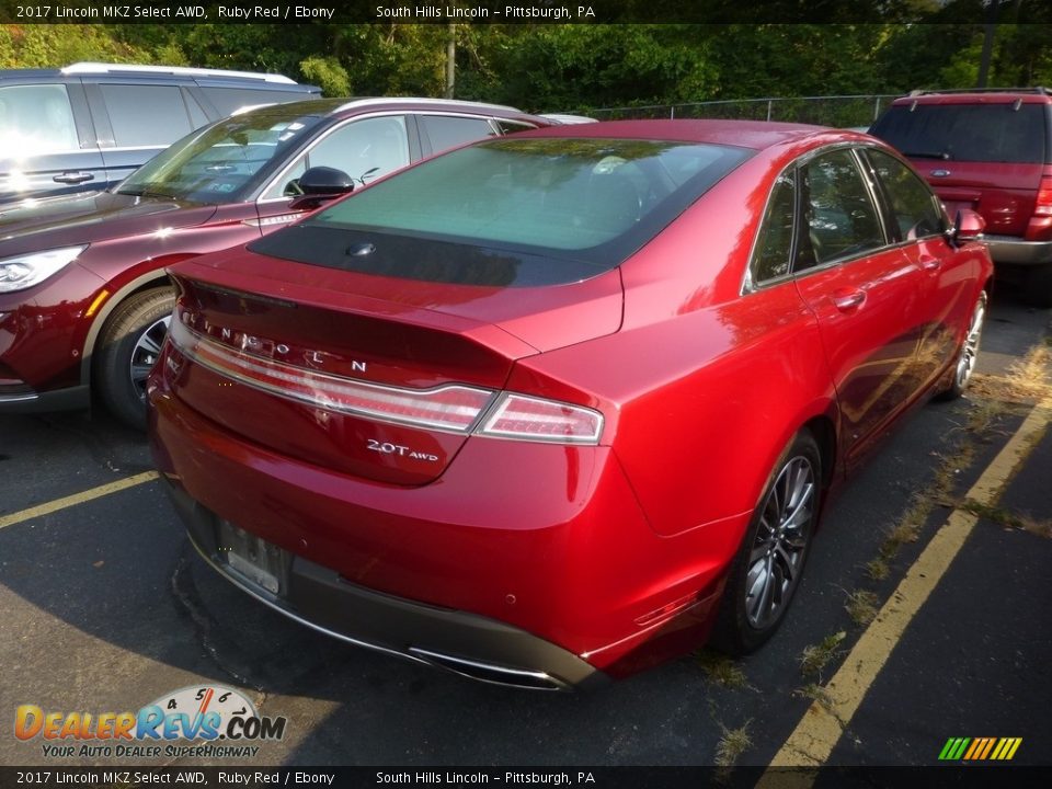 2017 Lincoln MKZ Select AWD Ruby Red / Ebony Photo #4