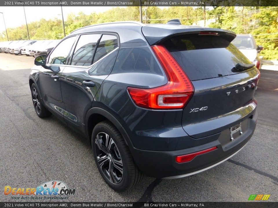 2021 Volvo XC40 T5 Inscription AWD Denim Blue Metallic / Blond/Charcoal Photo #4