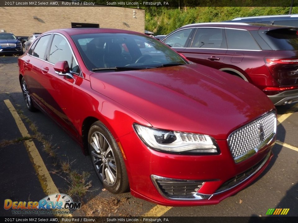 2017 Lincoln MKZ Select AWD Ruby Red / Ebony Photo #5
