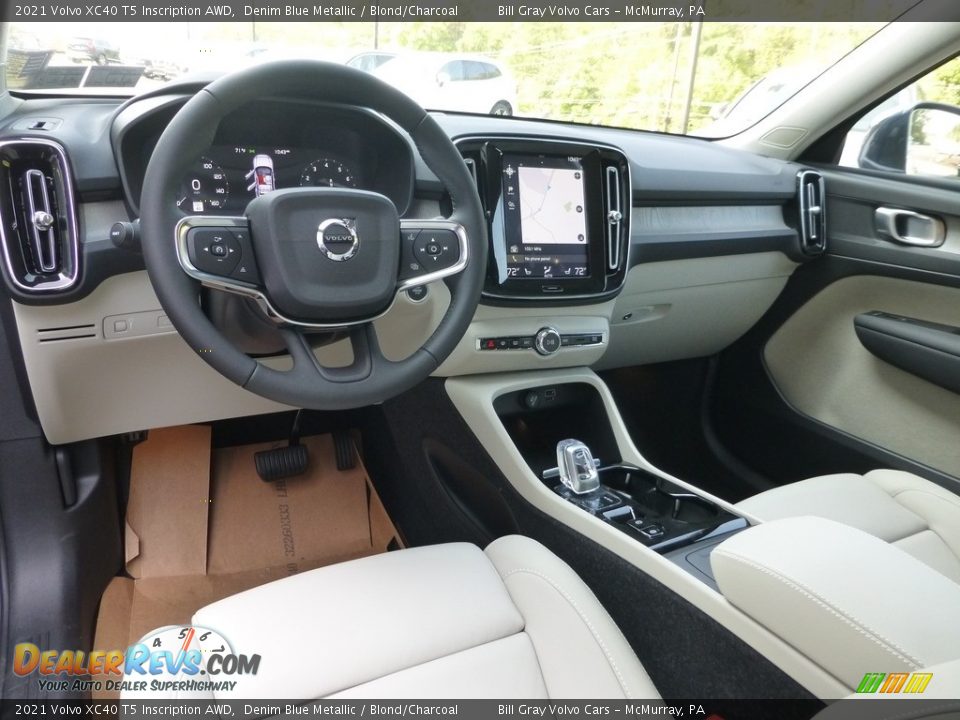 Blond/Charcoal Interior - 2021 Volvo XC40 T5 Inscription AWD Photo #9