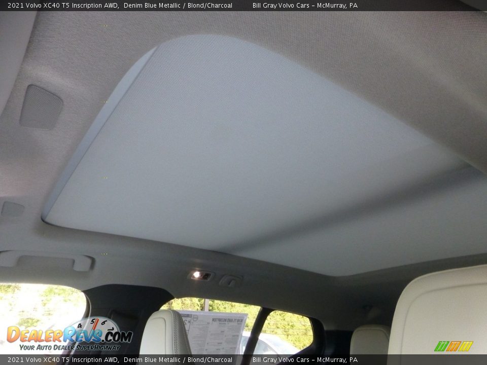 2021 Volvo XC40 T5 Inscription AWD Denim Blue Metallic / Blond/Charcoal Photo #12