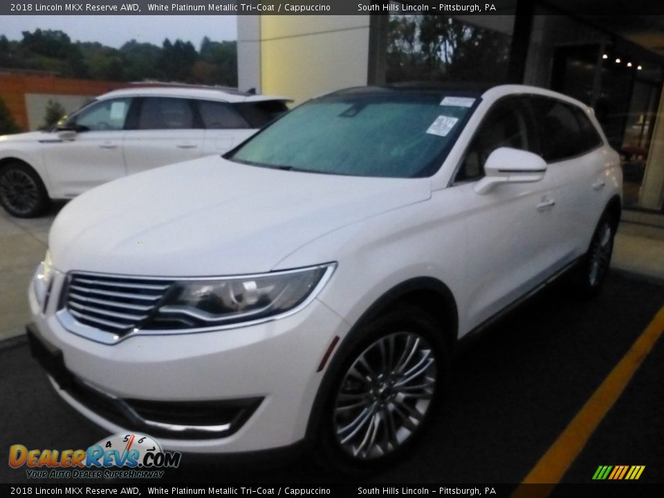 2018 Lincoln MKX Reserve AWD White Platinum Metallic Tri-Coat / Cappuccino Photo #1