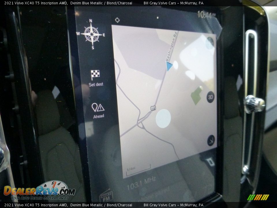2021 Volvo XC40 T5 Inscription AWD Denim Blue Metallic / Blond/Charcoal Photo #13