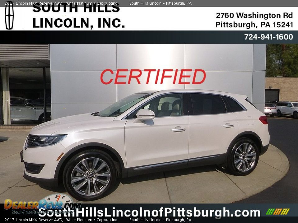 2017 Lincoln MKX Reserve AWD White Platinum / Cappuccino Photo #1