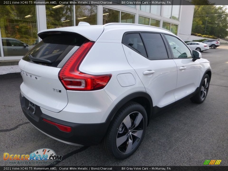 2021 Volvo XC40 T5 Momentum AWD Crystal White Metallic / Blond/Charcoal Photo #2