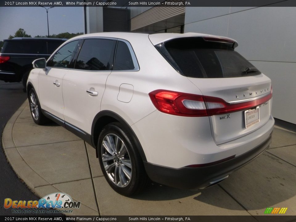 2017 Lincoln MKX Reserve AWD White Platinum / Cappuccino Photo #3