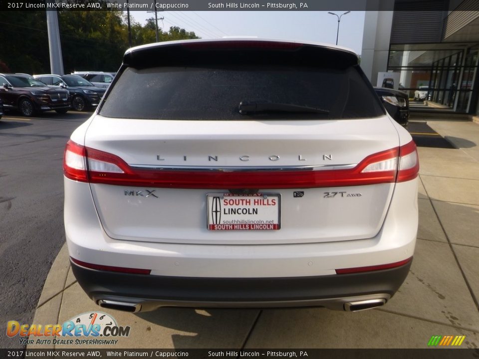 2017 Lincoln MKX Reserve AWD White Platinum / Cappuccino Photo #4