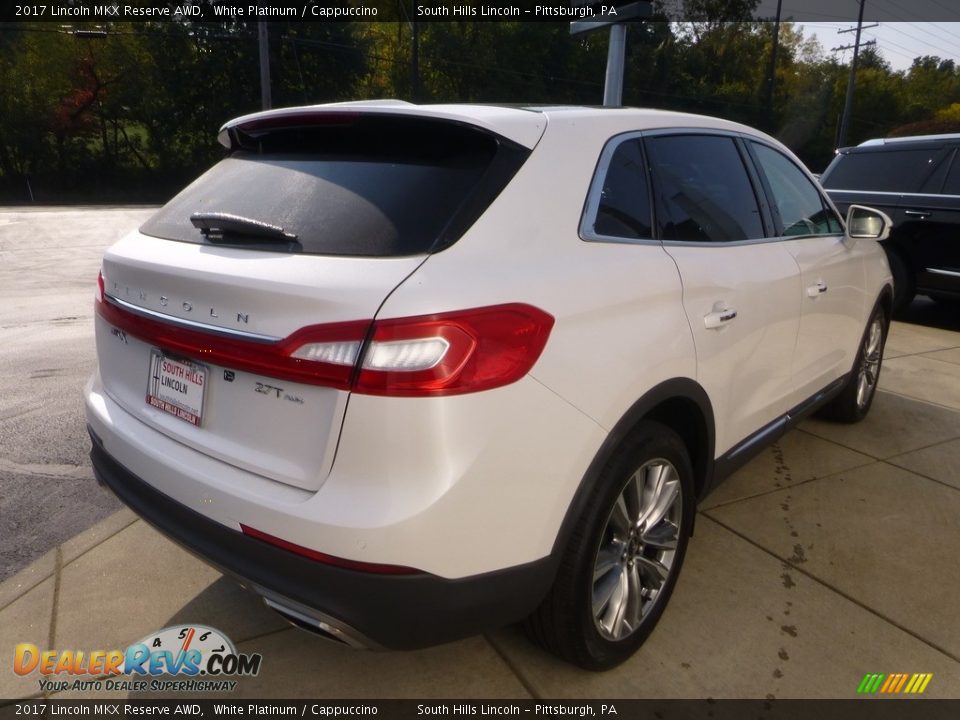 2017 Lincoln MKX Reserve AWD White Platinum / Cappuccino Photo #6