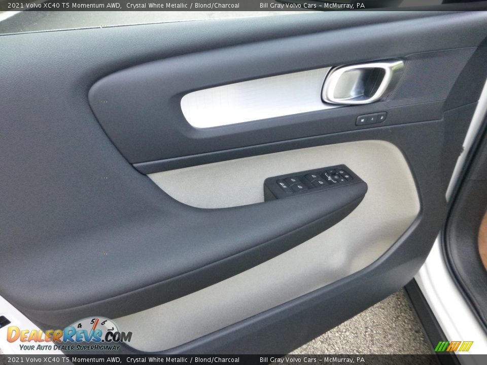 2021 Volvo XC40 T5 Momentum AWD Crystal White Metallic / Blond/Charcoal Photo #10