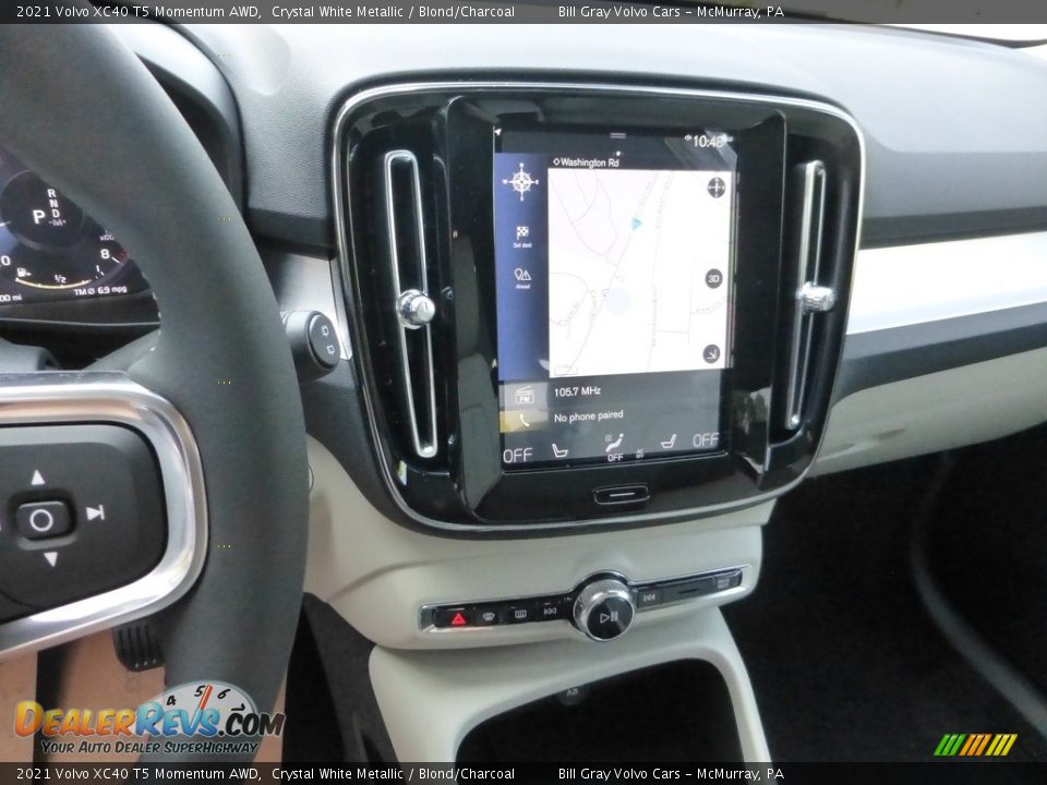 2021 Volvo XC40 T5 Momentum AWD Crystal White Metallic / Blond/Charcoal Photo #14
